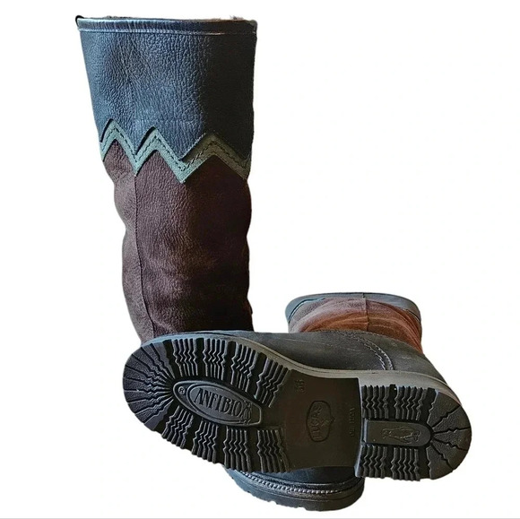 Anfibio Java Nubuck Waterproof Leather Boho Plush Lined Winter Boots Size 37 - Picture 14 of 16